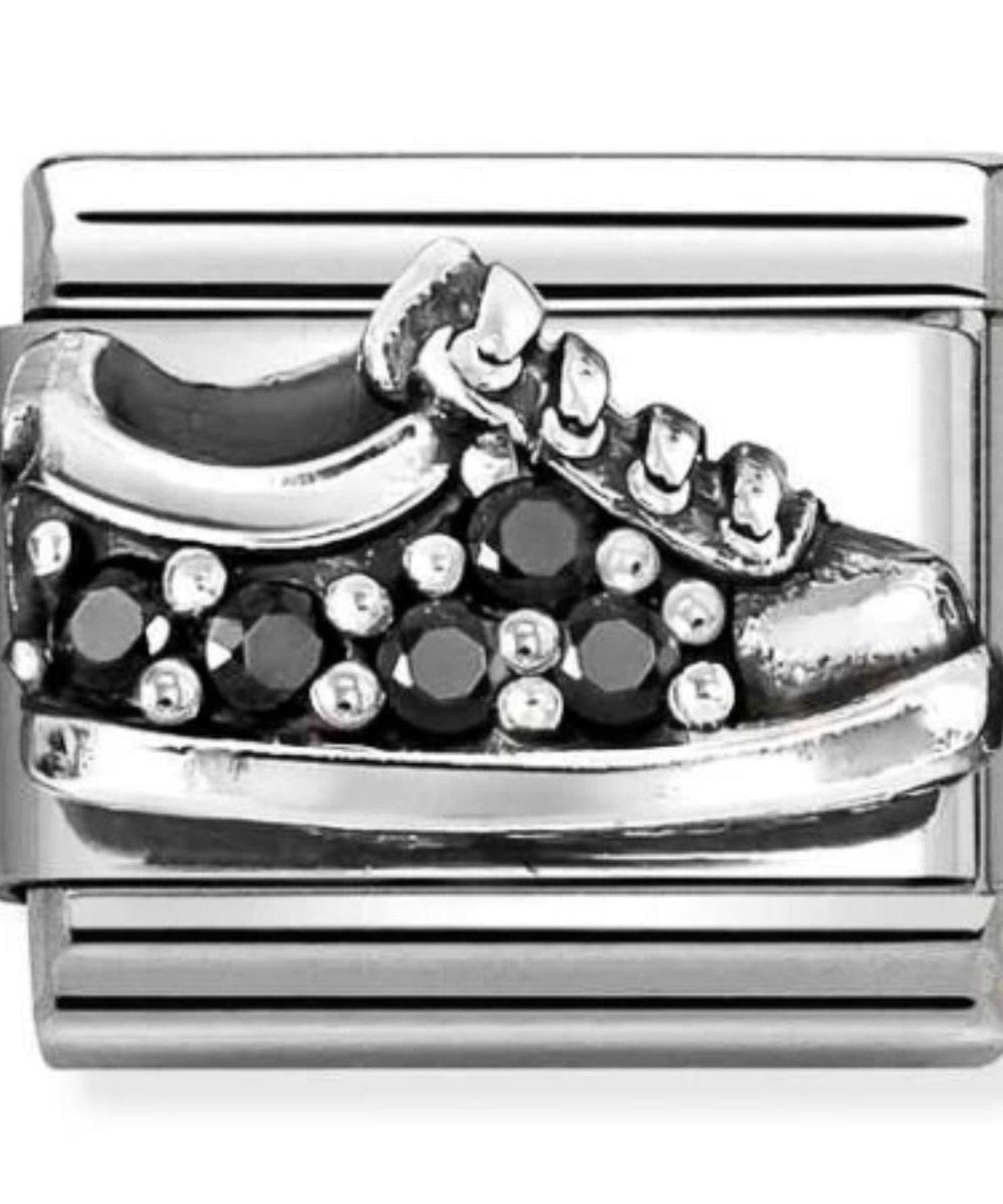 Charms NOMINATION But z czarnymi cyrkoniami Silver 925.jpg